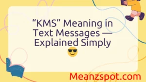 Read more about the article “KMS” Meaning in Text Messages — Explained Simply 😎